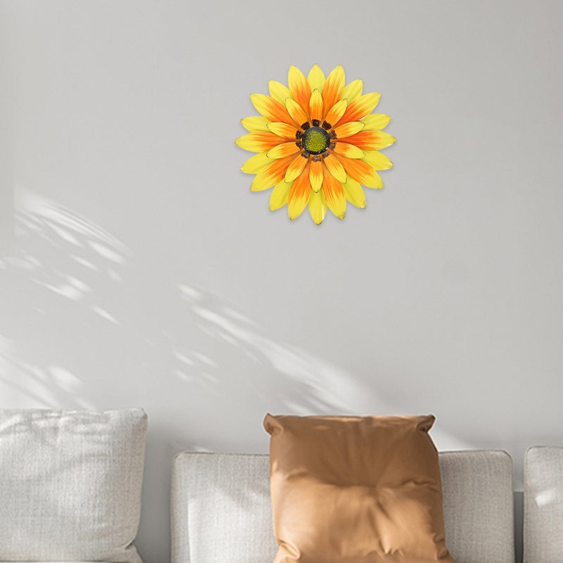 🏠 زينة حائط معدنية للزهور تصميم أنيق لتزيين المنزل ولمسة عصرية للغرفة - Image 3