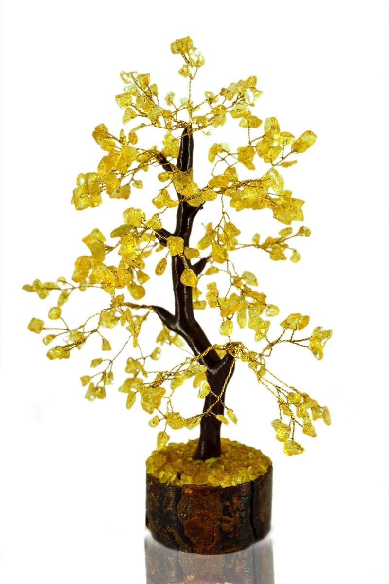 SHIVAM AGATE Citrine Crystal Tree Handmade Natural Gemstone Tree for Manifestation and Prosperity Crystal Bonsai Tree for Home Decor