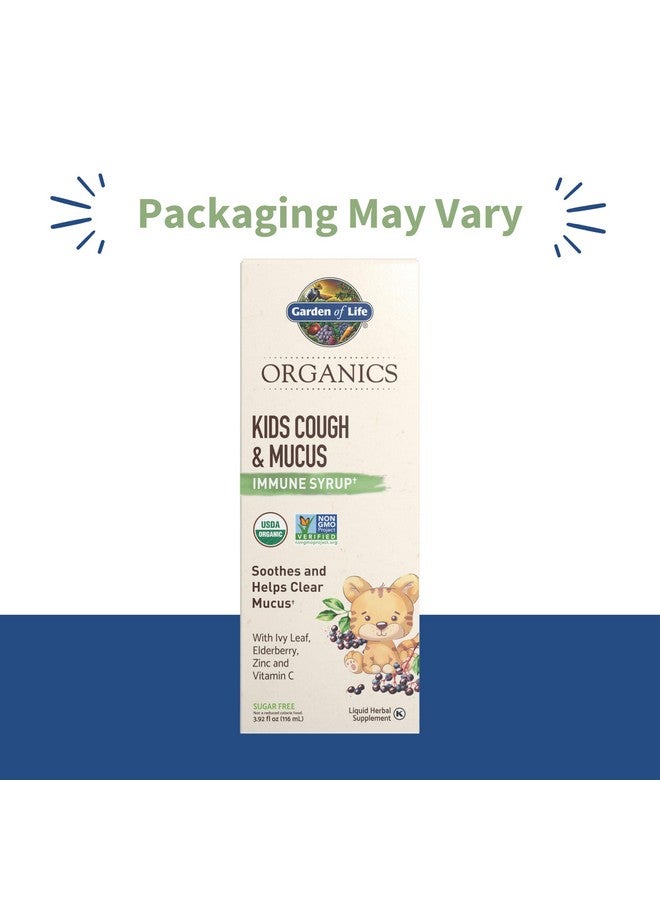 Garden of Life Garden of Life Organics Elderberry & Zinc for Children's Immune Support, Kids Cough & Mucus Immune Syrup with Ivy Leaf, Vitamin C and Echinacea, Alcohol-Free, No Added Sugars, 3.92 fl oz  - Image 2