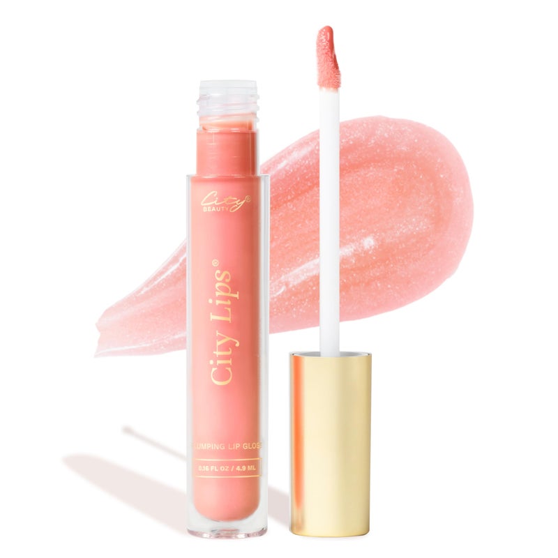 City Beauty City Lips Plumping Lip Gloss South Peach  HighShine Gloss for Fuller YoungerLooking Lips  Hydrating  Smoothing Lip Treatment Hyaluronic Acid
