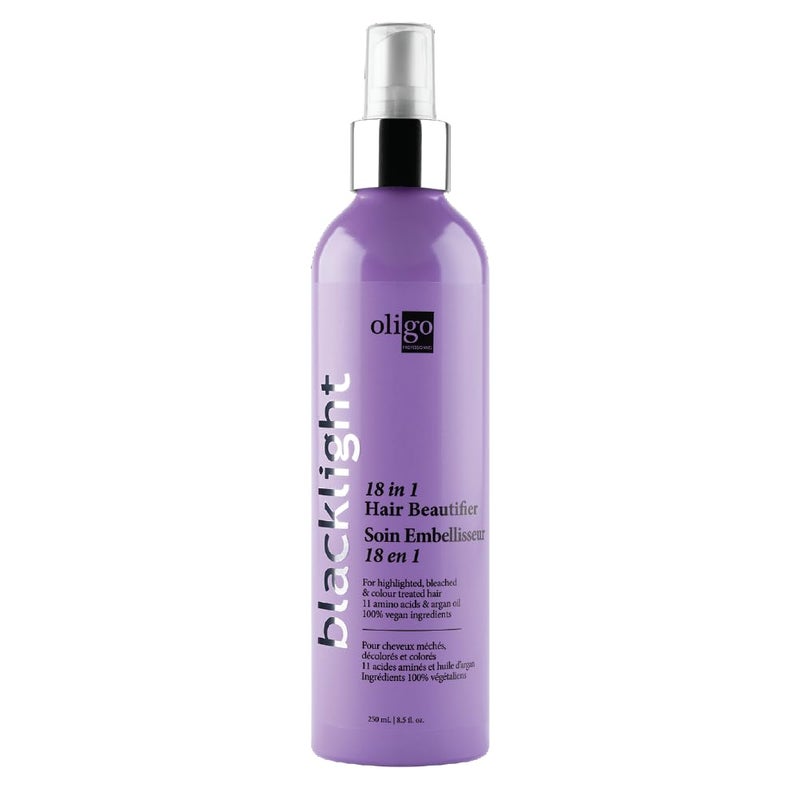 Oligo Professionnel - Blacklight 18-in-1 Hair Beautifier for blondes - Vegan - Paraben free - Anti Frizz - Heat Protectant Leave-in Conditioner - Argan Oil - Detangling Hydrating Spray - 8.5oz - Image 1