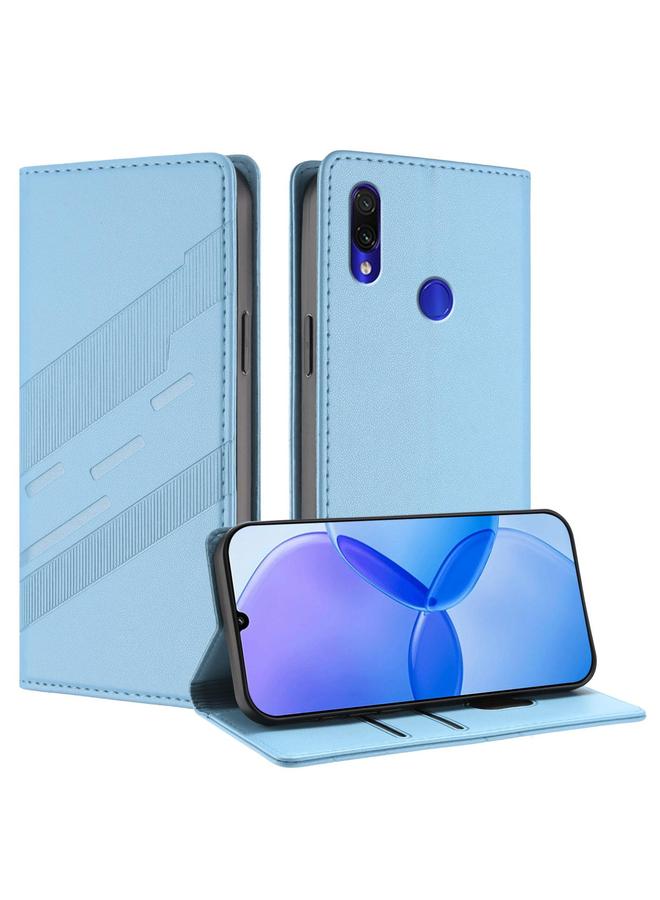 اس-توب جراب لهاتف Redmi Note 7 Pro، جراب هاتف جلدي عتيق متعدد الوظائف منقوش - Image 1