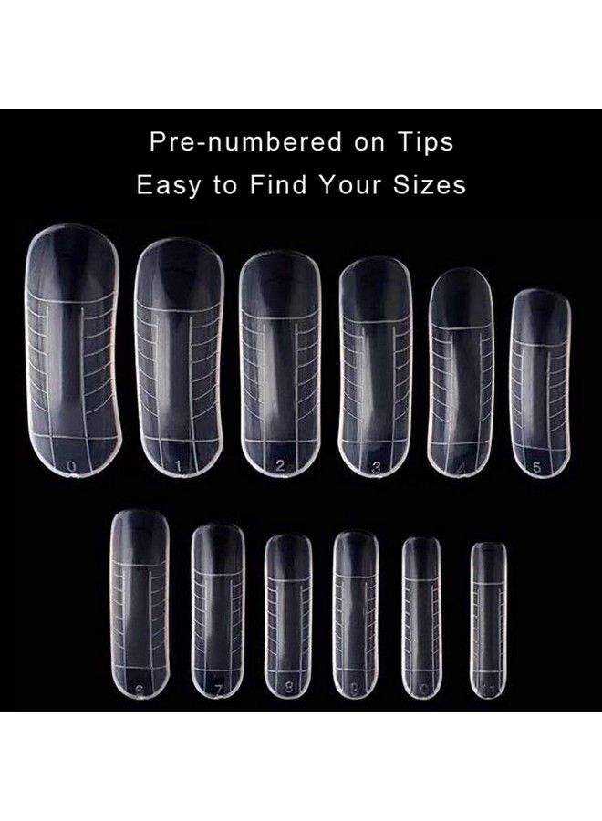 Liffly 120Pcs Dual Forms Nail Mold 12 Size With Scale Gift - Image 4
