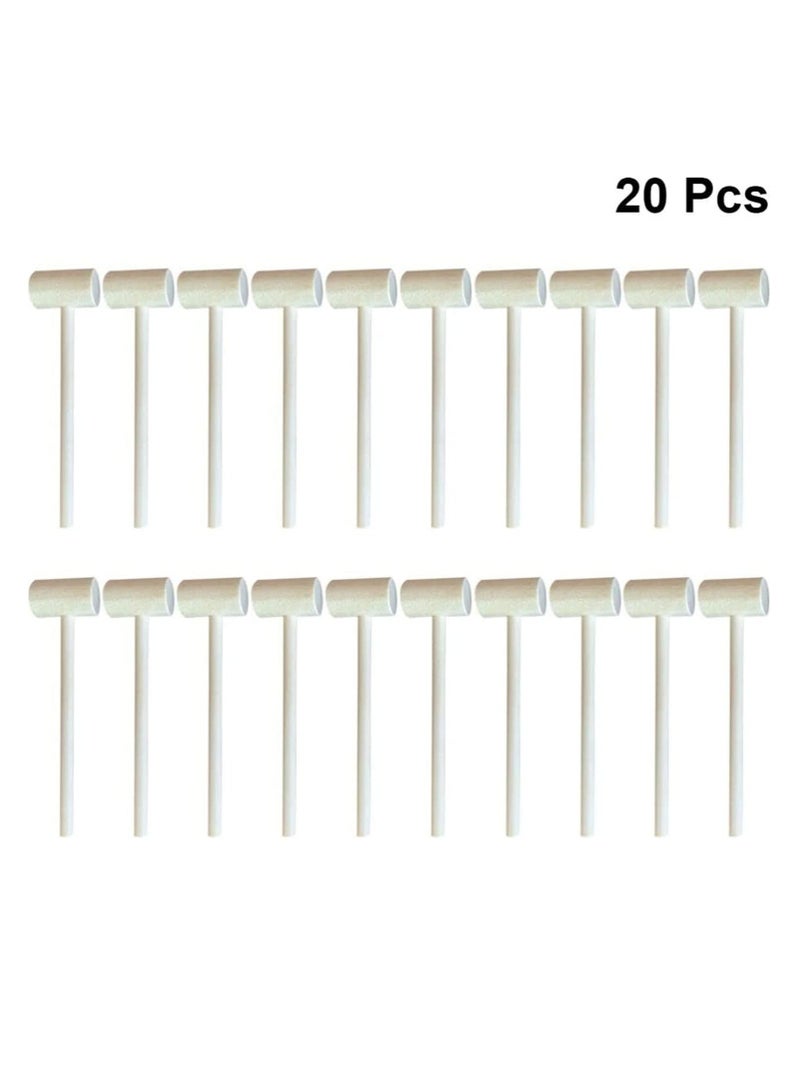 Mini Wooden Hammers, Kids Playing Learning Hammer Tools, Tiny Food Cracker Hammers, Miniature House Hammer Mallet Tools, Multi Purpose Hammer, Educational Toy for Kids, 20PcsRound  - Image 1