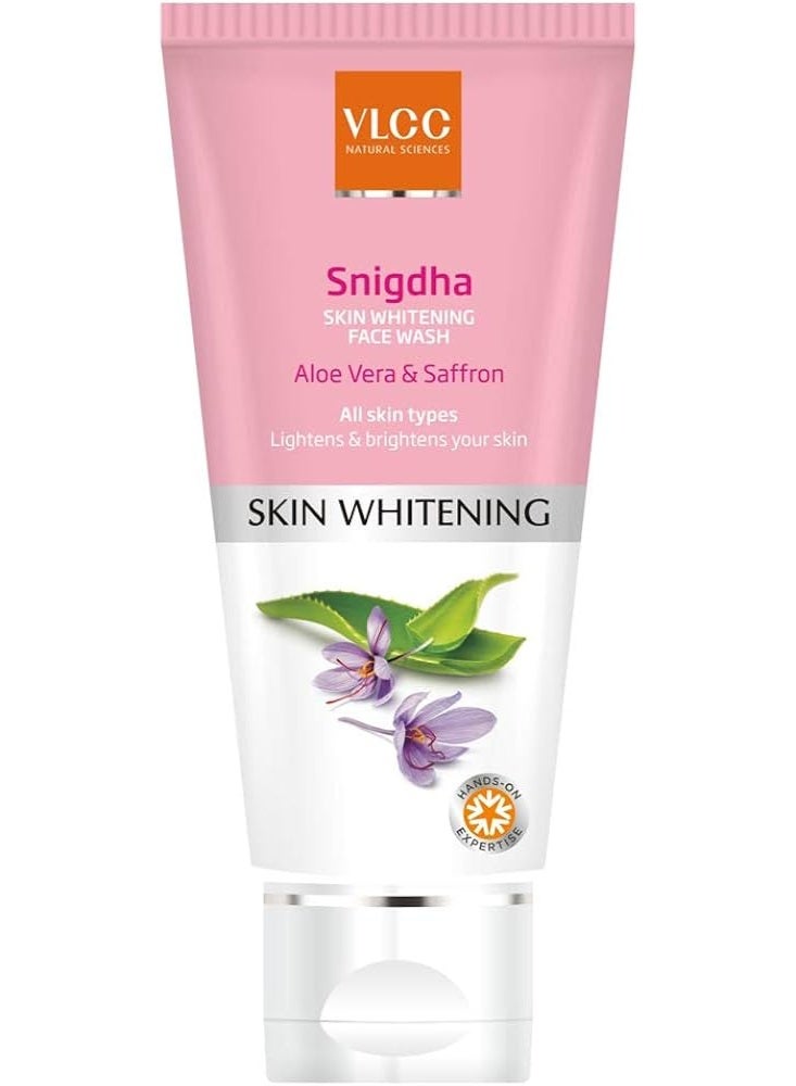 VLCC Snigdha Skin Whitening Face Wash Face Wash Pack of 3 Face Wash (300 Ml) - Image 3