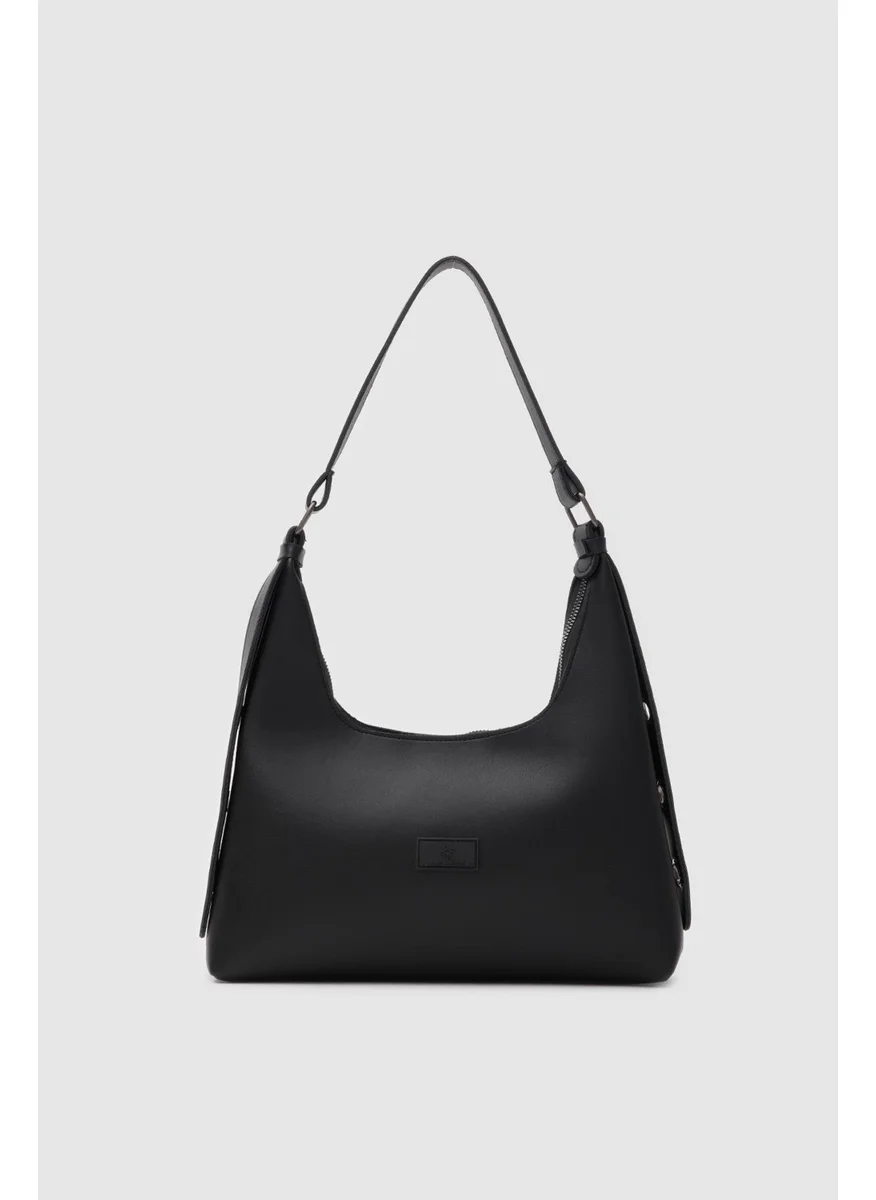 Shule Bags London Black Baguette Bag