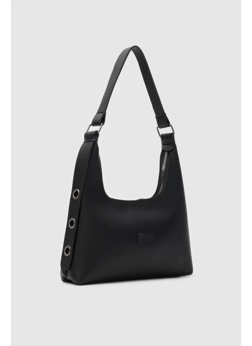 Shule Bags London Black Baguette Bag