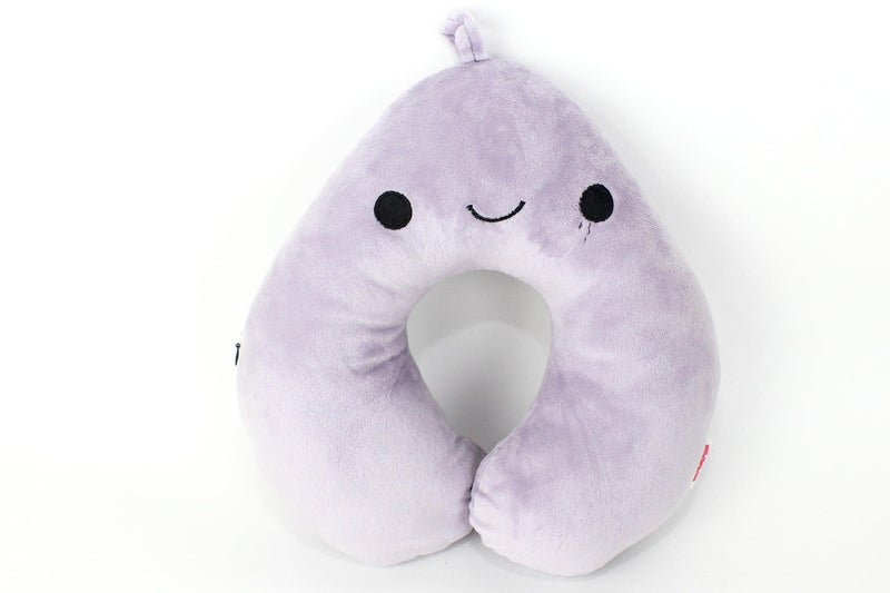 Comfy Pears Neck Support Soft Fiber Travel Neck Pillow U-Shape For Car, Travel, Office,Airplane and Gifts - Purple