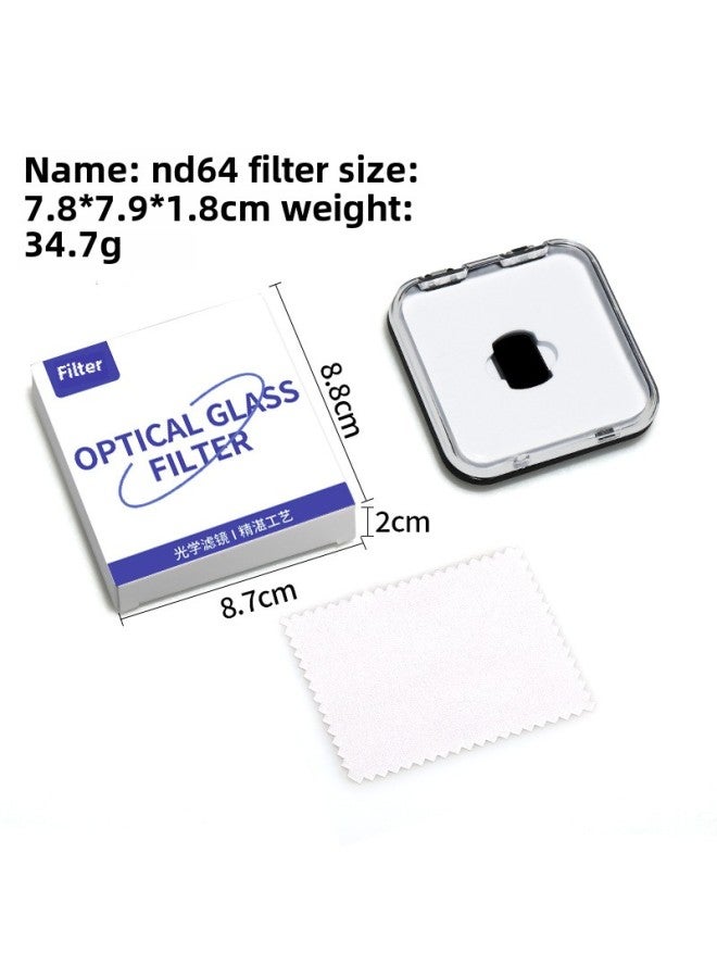 DJI Pocket3 Augmented Lens Wide Angle Filter Macro Fine CPL Polarizer ND/UV Reduction Mirror Protection Mirror-Color:Nd64-light Reduction Filter (adjustable)  - Image 1