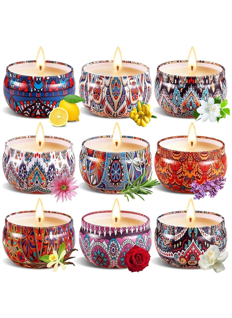 RATSAW Scented Candles Gift Set for Women 9 Pack Aromatherapy Candle for Home Scented Natual Soy Candles Gifts for Anniversary Birthday Mother's Day Bath Spa Meditation  - Image 4