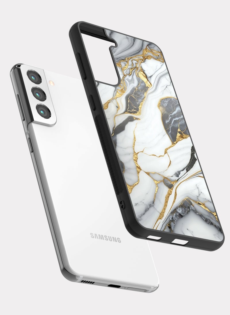 PXLAAT Samsung Galaxy S21 case cover Golden Marble - Image 2