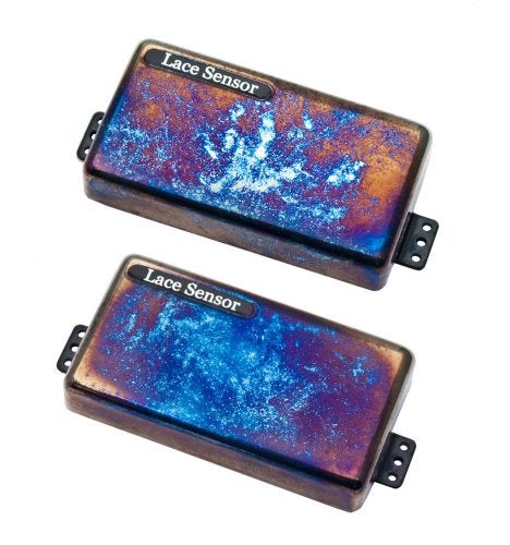 Lace Finger Burner Humbucker Electric Guitar Pickup Set - Hand Crafted Custom Burnt Chrome Covers - Image 5