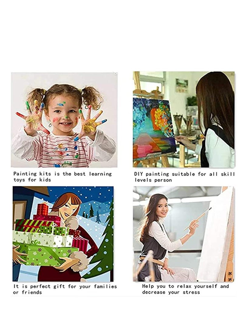 SYOSI Paint by Numbers Kits Canvas DIY Gift Oil Painting for Kids, Students Adults Beginner with Brushes and Acrylic Pigment Ink Painting Pretty Girl Portrait Picture Without Frame - Image 4