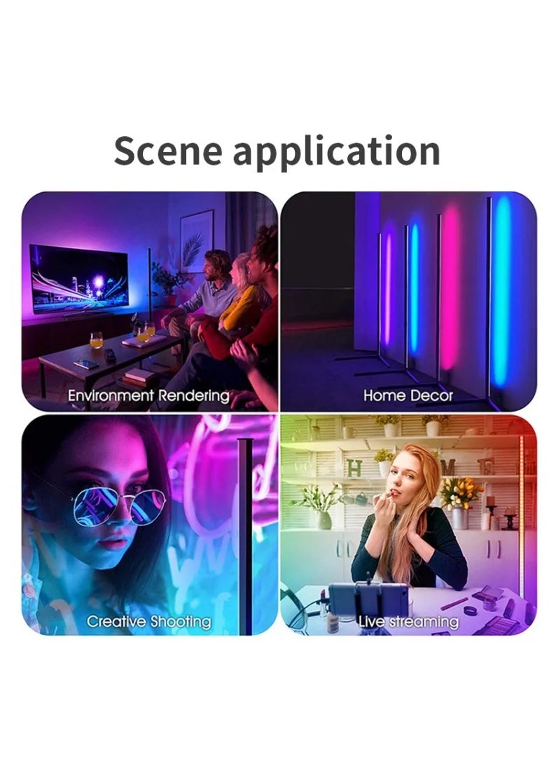 ARNOTEC 140cm Living Room Dimmable Corner Floor Lamp Stand Tuya Smart RGB LED Mood Light for Bedroom Nordic Home Decor Interior Lighting  - Image 2