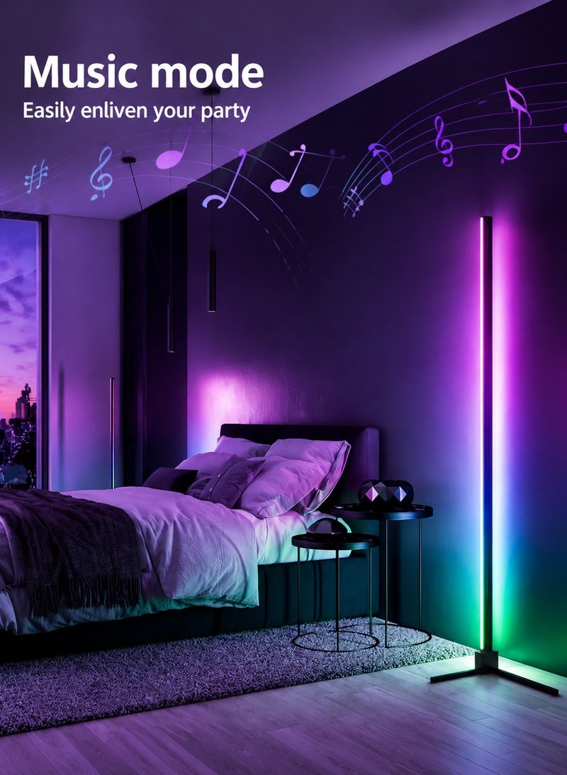 ARNOTEC غرفة المعيشة عكس الضوء الزاوية مصباح أرضي 163 سنتيمتر حامل تويا الذكية RGB LED المزاج ضوء لغرفة النوم الشمال ديكور المنزل الإضاءة الداخلية - Image 5
