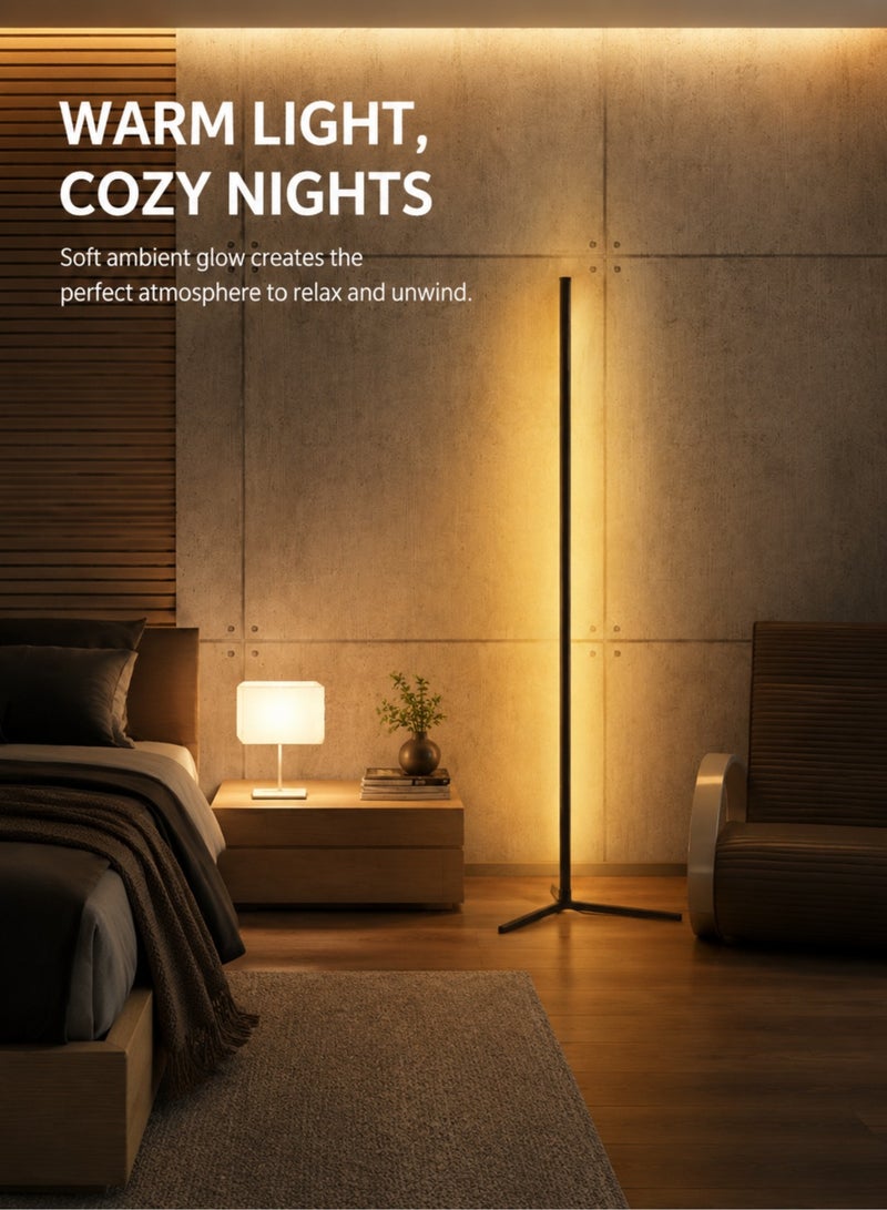 ARNOTEC غرفة المعيشة عكس الضوء الزاوية مصباح أرضي 163 سنتيمتر حامل تويا الذكية RGB LED المزاج ضوء لغرفة النوم الشمال ديكور المنزل الإضاءة الداخلية - Image 2