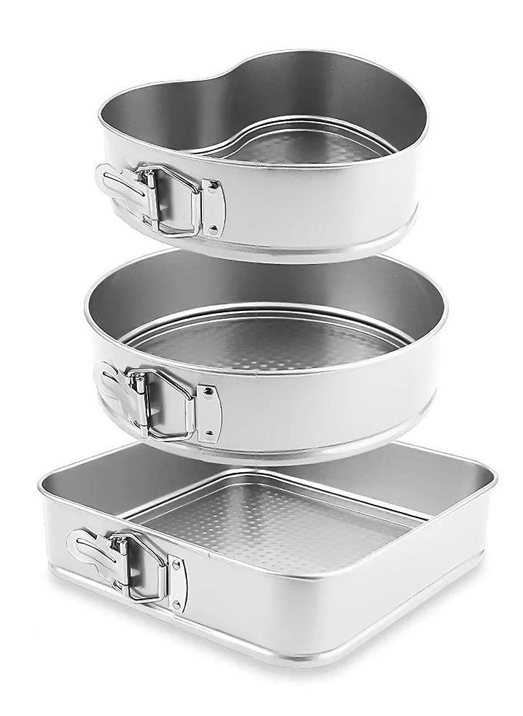 Generic - Non-Stick Cake Pans, Baking Pans with Removable Bottom, Set of 3, - Image 1