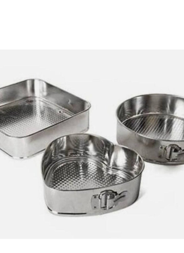 Generic - Non-Stick Cake Pans, Baking Pans with Removable Bottom, Set of 3, - Image 1