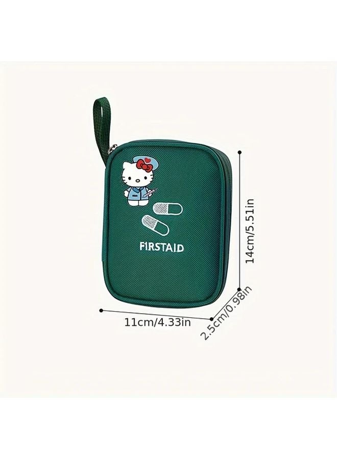 Red Hello Kitty Portable First Aid Kit Travel Emergency Medical Supplies Organizer Pouch - Image 4