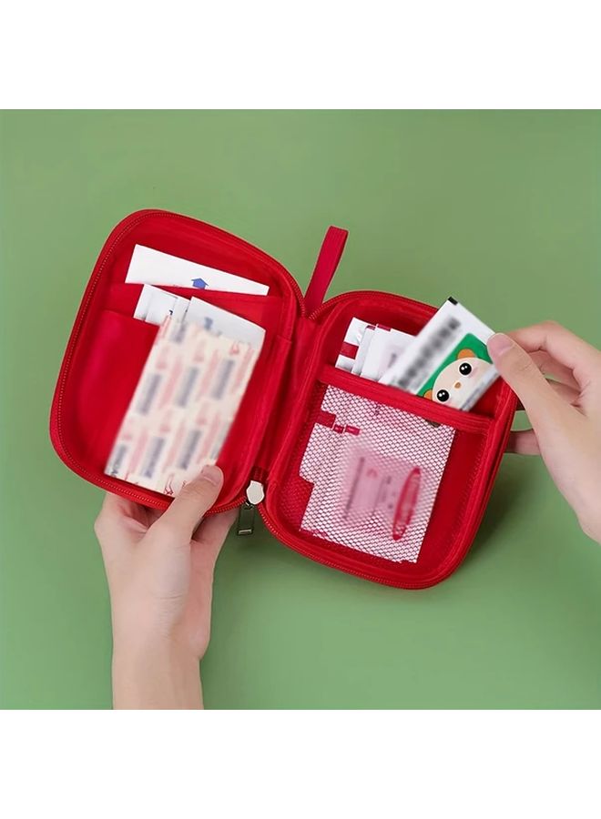 Red Hello Kitty Portable First Aid Kit Travel Emergency Medical Supplies Organizer Pouch - Image 5