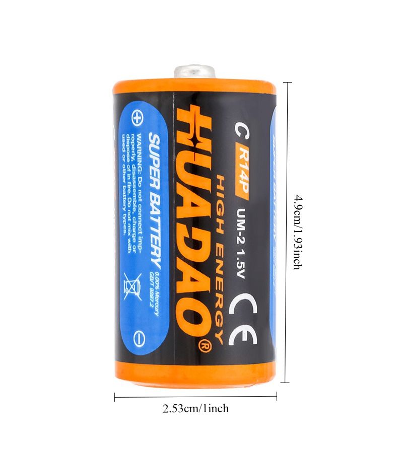 C Batteries 2 Pack Long Lasting Durable Power For Devices - Image 2