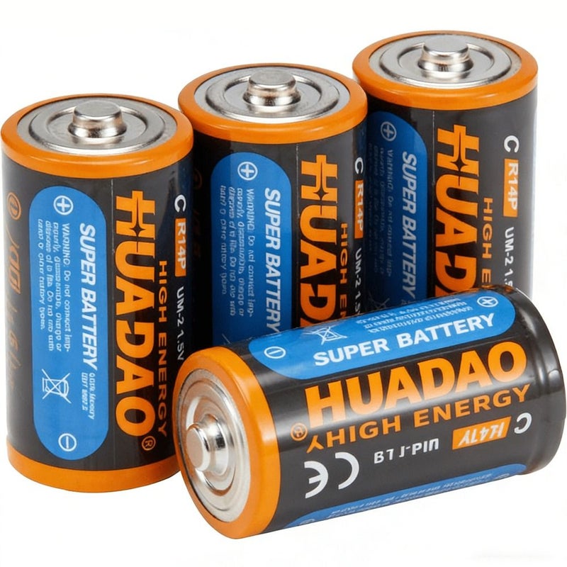 C Batteries 2 Pack Long Lasting Durable Power For Devices - Image 1