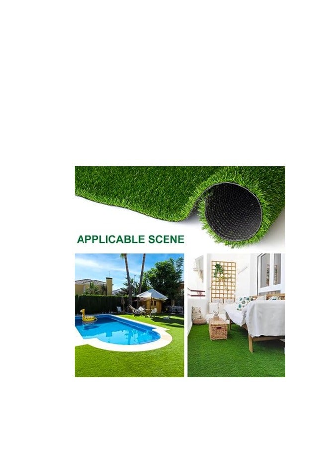 Generic FFD  Artificial Green Grass Carpet 2x6 Meter | Non-Slip Turf with Drainage Holes | Fake Grass for Walls, Floors, & Pet Areas | Foldable & Easy-Care"  - Image 3