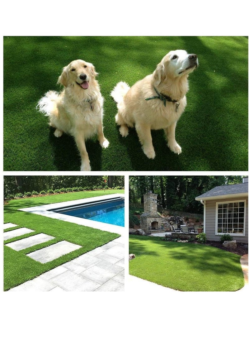 Generic FFD  Artificial Green Grass Carpet 2x6 Meter | Non-Slip Turf with Drainage Holes | Fake Grass for Walls, Floors, & Pet Areas | Foldable & Easy-Care"  - Image 4
