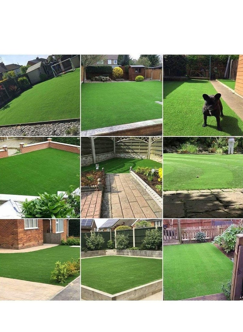 Generic FFD  Artificial Green Grass Carpet 2x6 Meter | Non-Slip Turf with Drainage Holes | Fake Grass for Walls, Floors, & Pet Areas | Foldable & Easy-Care"  - Image 5