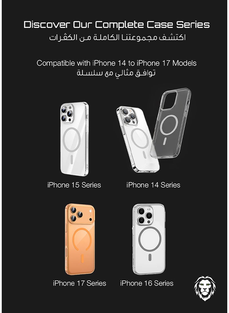 جرين ليون جراب ماج سيف ديلجادو لهاتف آيفون 17 برو ماکس مع حماية فائقة من السقوط وتوافق مع ماج سيف / حماية للكاميرا / حماية يومية - تيتانيوم برتقالي - Image 4