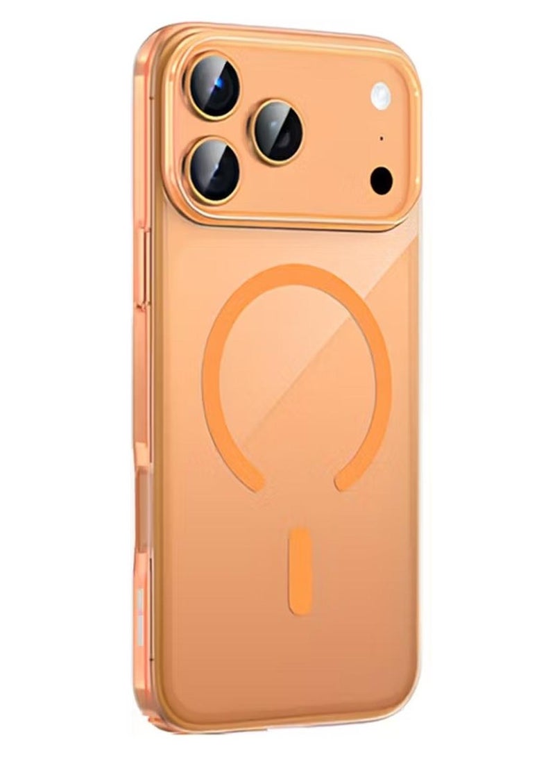 جرين ليون جراب ماج سيف ديلجادو لهاتف آيفون 17 برو ماکس مع حماية فائقة من السقوط وتوافق مع ماج سيف / حماية للكاميرا / حماية يومية - تيتانيوم برتقالي - Image 1