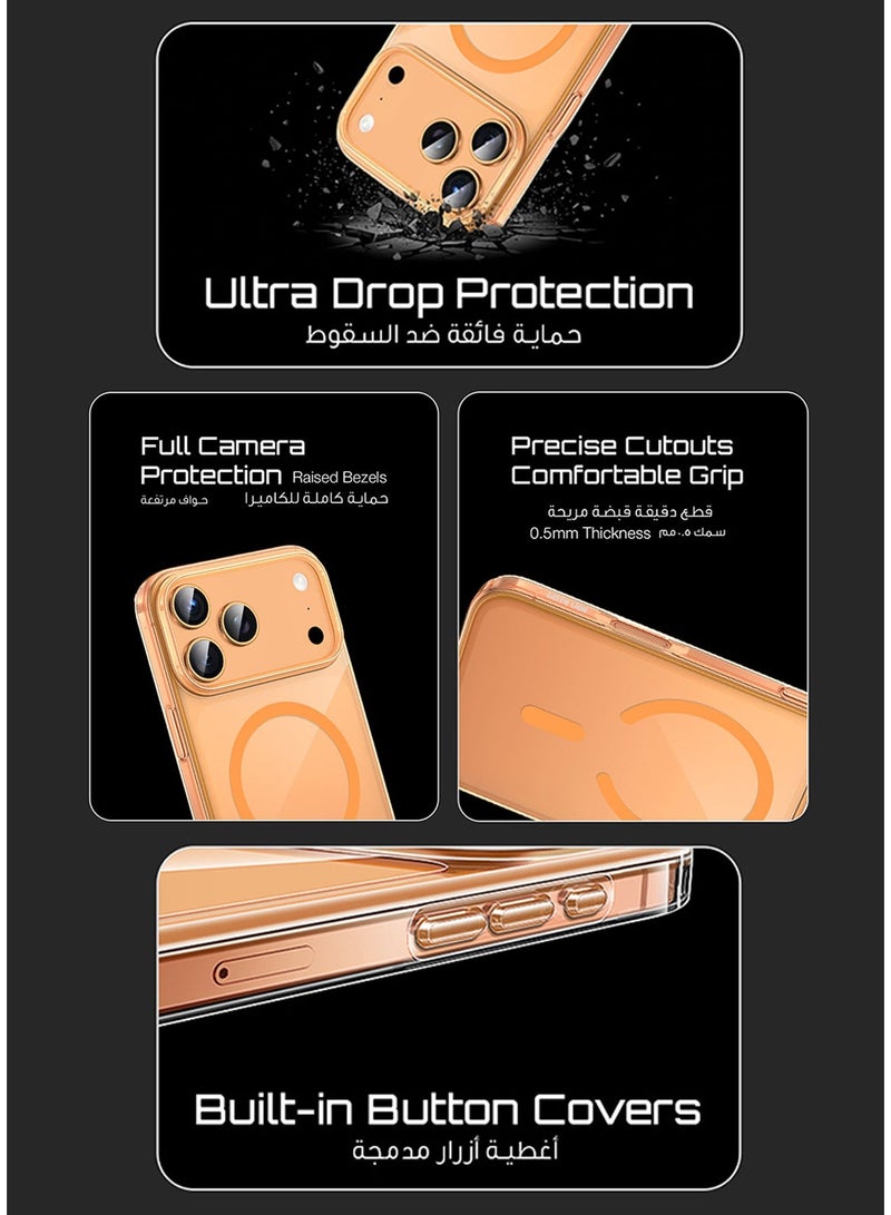 جرين ليون غطاء آيفون 17 برو ماكس ماغسيف مغناطيس قوي زر الغالق المحسن تأخير الاصفرار غطاء 17 برو ماكس حماية بمعيار عسكري مقاوم للتآكل غطاء آيفون 17 برو ماكس متوافق مع ملحقات ماغسيف - Image 2