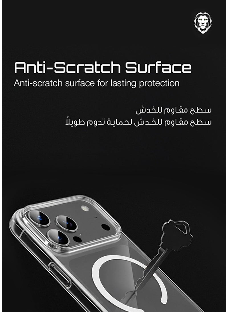 جرين ليون غطاء آيفون 17 برو ماكس ماغسيف مغناطيس قوي زر الغالق المحسن تأخير الاصفرار غطاء 17 برو ماكس حماية بمعيار عسكري مقاوم للتآكل غطاء آيفون 17 برو ماكس متوافق مع ملحقات ماغسيف - Image 5