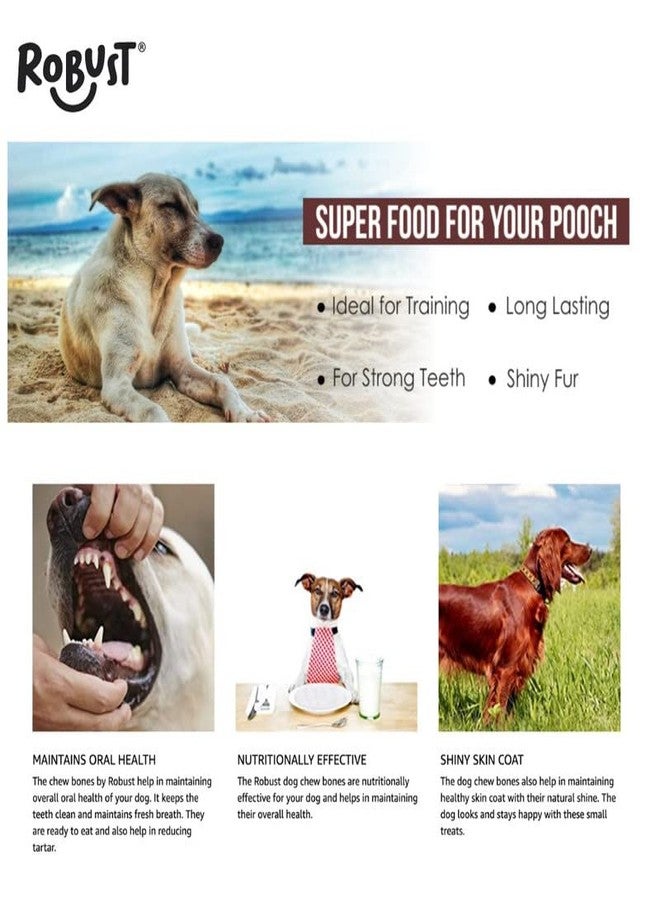 Robust Long Lasting All-Natural Dog Chew Bones to Keep Your Dog Entertained - 3 Inches (25 Units) | Premium Compressed Rawhide Chews for Small, Medium & Large Dogs - Image 4