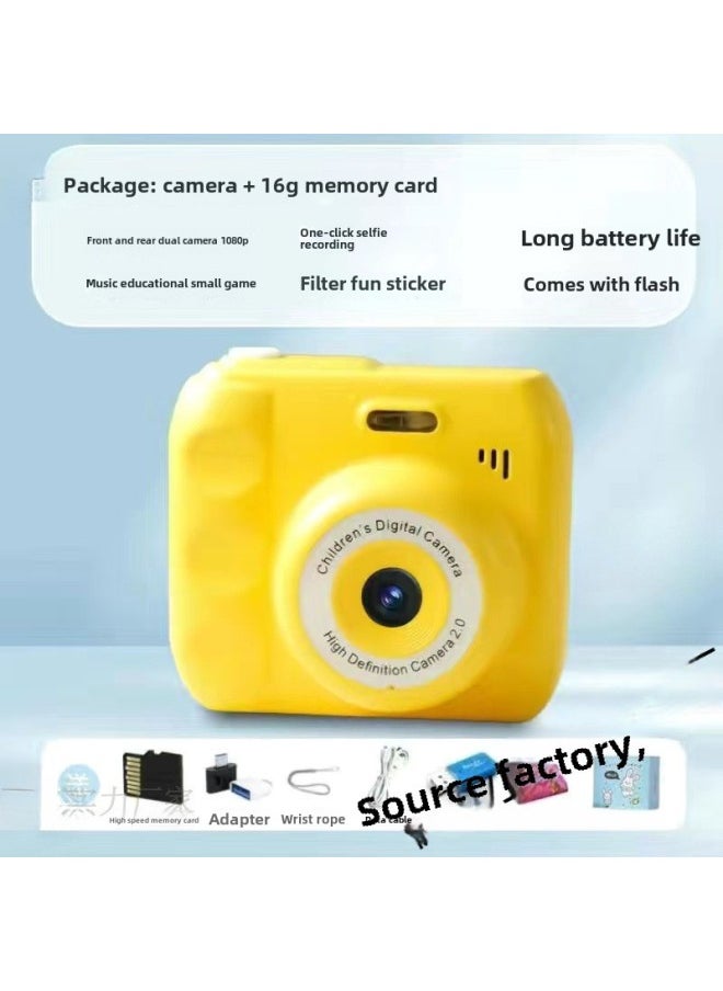 Generic - Camera HD Double Camera Cute Digital Campus Student Party Photo Camera Can Take Photos And Pass Mobile Phone Color Shooting 12-Body Color:Hd Dual Camera Moonlight White  - Bare Metal * Not Allowed - Image 1