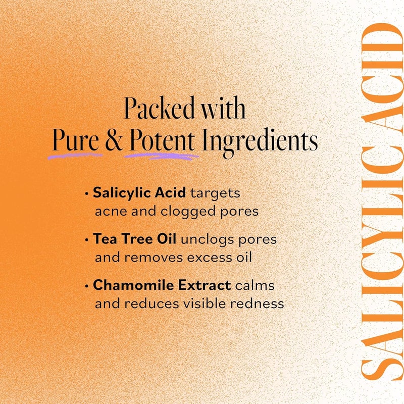 derma-e Derma E Acne Deep Pore Cleansing Wash with 2% Salicylic Acid, Tea Tree Oil & Chamomile - 6 Fl Oz (175 mL) - Image 4