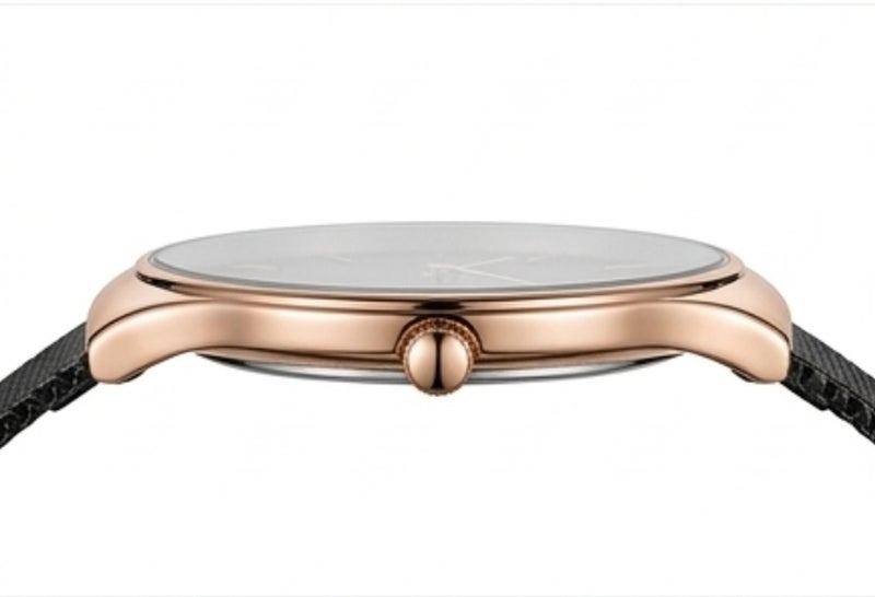 Elanova The Elanova watch is elegant with a stainless steel Milanese mesh strap and rose gold hour markers. - Image 5