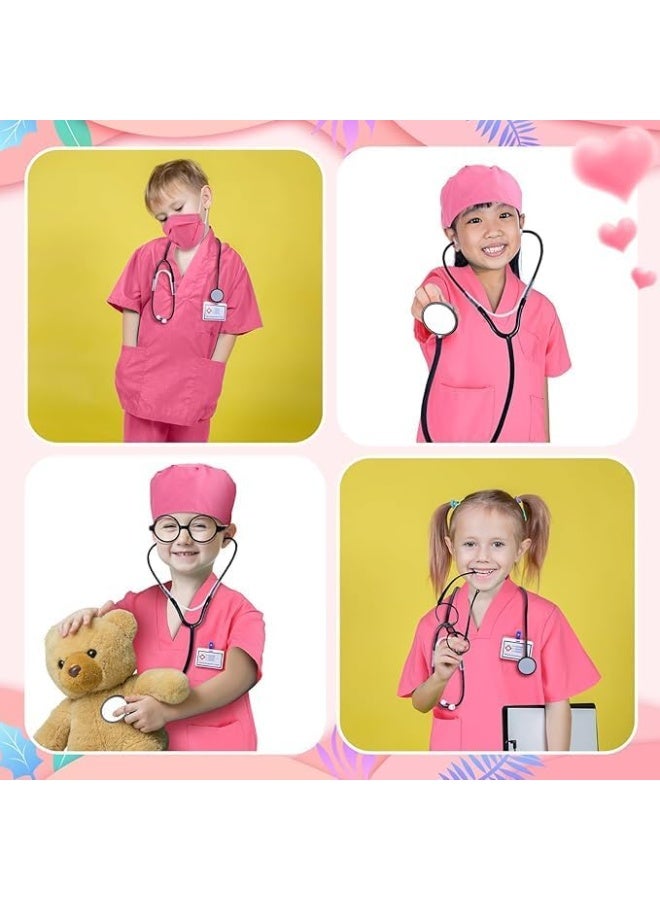 Relex Kids Doctor Costume Set Doctor Gowns with Stethoscope Halloween Nurse Costumes Clothes - Image 3