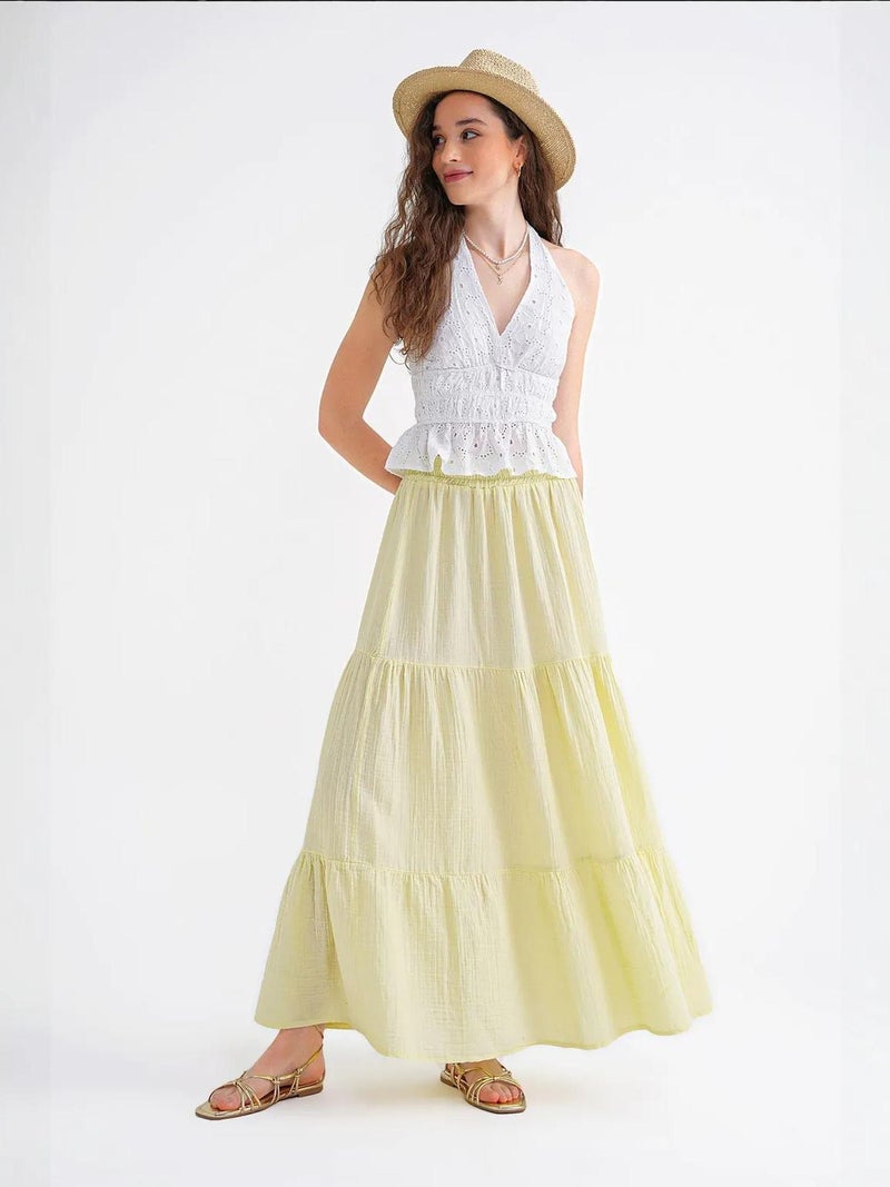 Mixray Maxi Cotton Skirt - Image 2