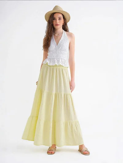 MixRay Mixray Maxi Cotton Skirt