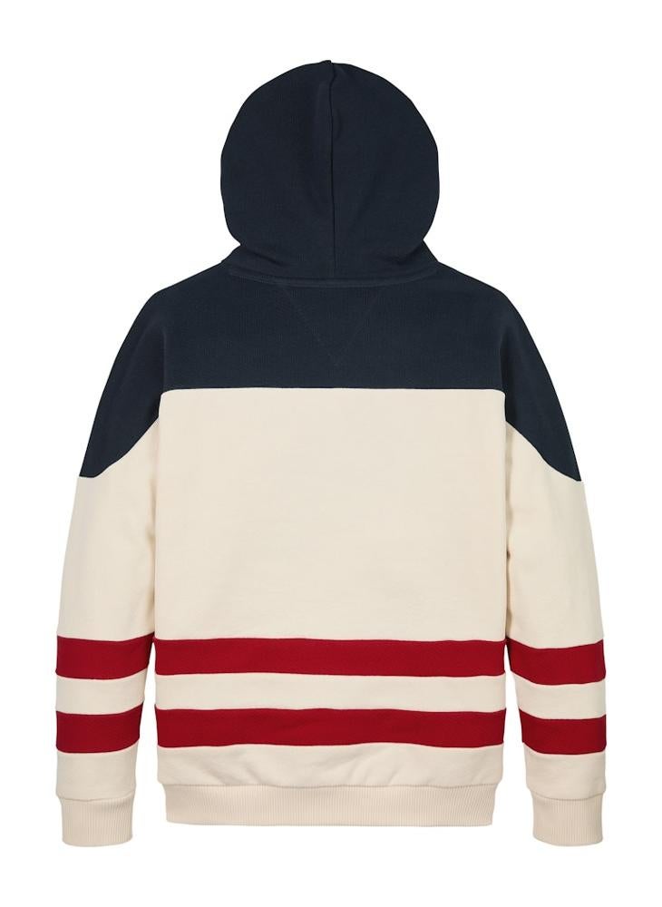 TOMMY HILFIGER Youth Monotype Strip Colourblock Hoodie  - Image 5