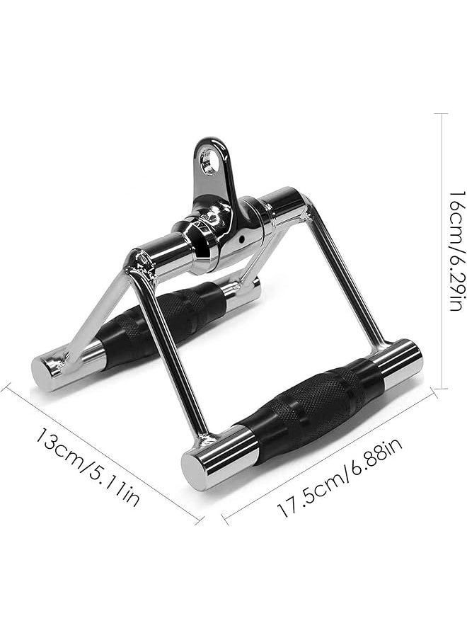 erorex - Double D Row Handle Cable Attachment - V Bar Cable Attachment With Non Slip Handle, Lat Pull Down Attachment For Weight Workout, Exercise Cable Attachment For Gym - Image 1