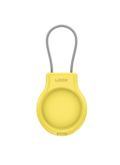 Generic For Apple AirTag Protective Case For Apple Tracker PC Security Lock Anti-lost Hanging Buckle Tracker Protective Case-Color:Yellow-Applicable Models:Suitable For Airtag Locator  - Image 1