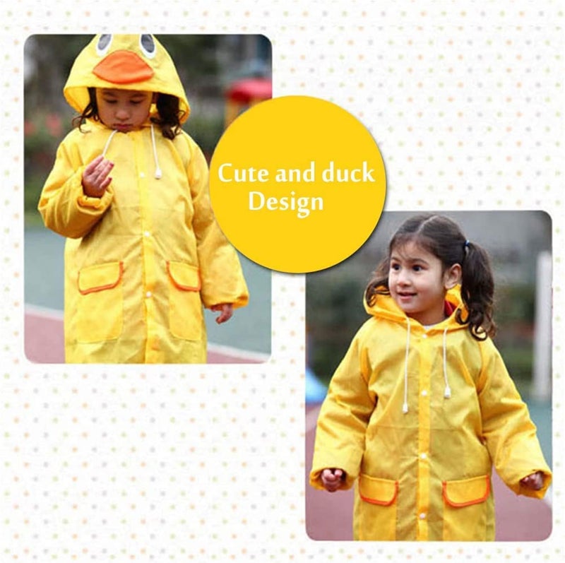 Bukela Kids Raincoat, Reusable Kids Rain Poncho with Hood, Portable Kids Rain Jacket, Cartoon Children's Raincoats, Waterproof Hooded Rain Poncho for Emergency, Kid Suitable for height 90-130cm 5-7age - Image 5