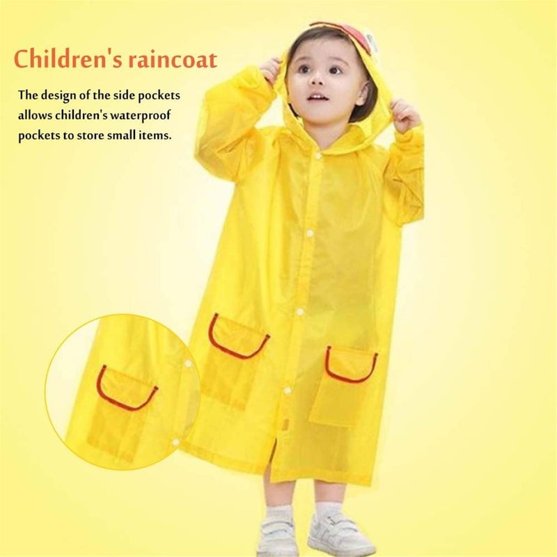 Bukela Kids Raincoat, Reusable Kids Rain Poncho with Hood, Portable Kids Rain Jacket, Cartoon Children's Raincoats, Waterproof Hooded Rain Poncho for Emergency, Kid Suitable for height 90-130cm 5-7age - Image 2
