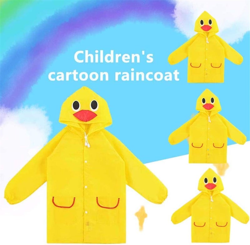 Bukela Kids Raincoat, Reusable Kids Rain Poncho with Hood, Portable Kids Rain Jacket, Cartoon Children's Raincoats, Waterproof Hooded Rain Poncho for Emergency, Kid Suitable for height 90-130cm 5-7age - Image 4