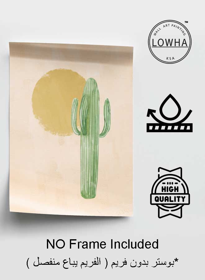 LOWHA Poster Painting Art With Four Separate Pieces Of Double-Sided Stickers Watercolor Plant Art For Home Bedroom Living Room And Office Decor  - Image 3