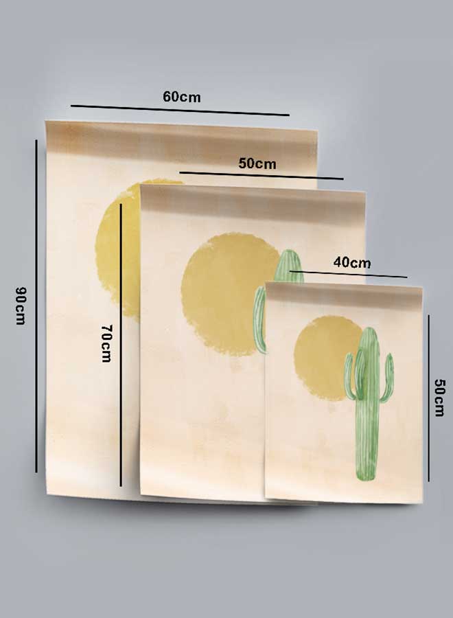 LOWHA Poster Painting Art With Four Separate Pieces Of Double-Sided Stickers Watercolor Plant Art For Home Bedroom Living Room And Office Decor  - Image 4