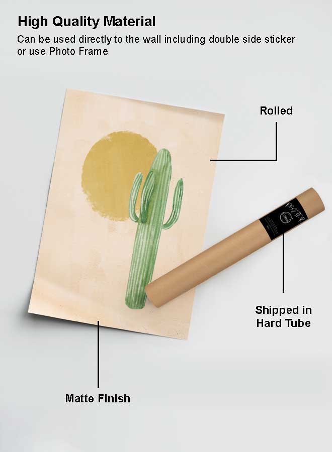 LOWHA Poster Painting Art With Four Separate Pieces Of Double-Sided Stickers Watercolor Plant Art For Home Bedroom Living Room And Office Decor  - Image 2