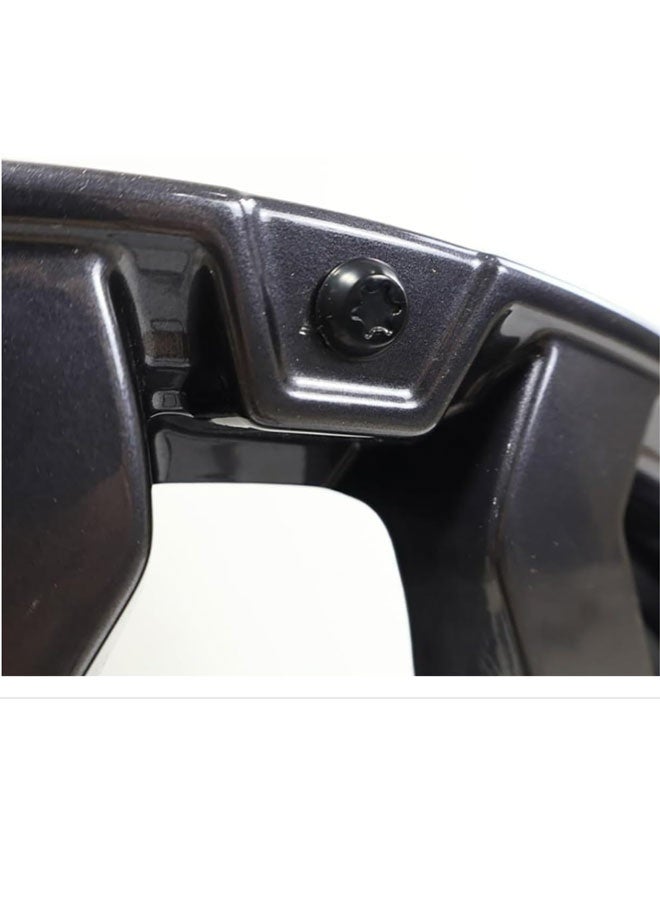 اس اف مجموعة أغطية محور العجلة السوداء SF + أغطية صواميل العجلة، ملحقات قطع غيار العجلات - مادة ABS، مقاومة للخدش، متينة، تصميم متكامل (أسود لامع) - Image 5